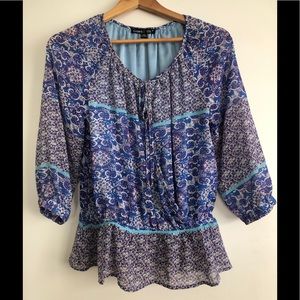Gypsy 05 Anthropologie Peplum Boho Blouse M